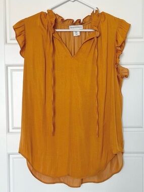 Cupcakes and Cashmere Golden Yellow Sleeveless Blouse